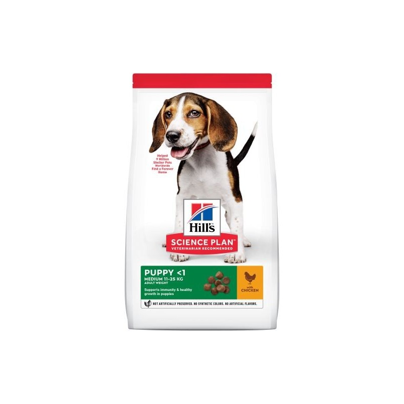 Ração para cão hill´s science plan canine puppy medium pollo