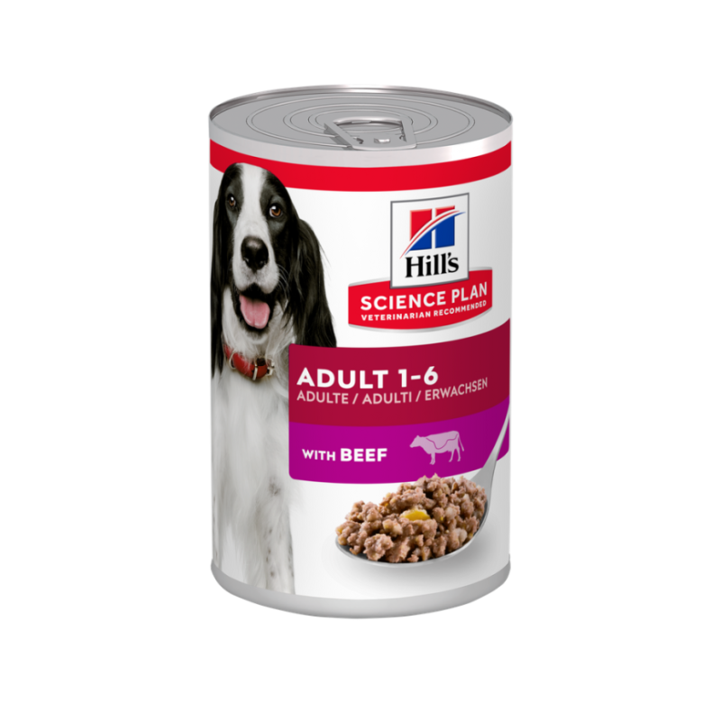 Comida húmida para cão hill´s science plan canine adult ternera