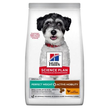 Ração para cão hill´s science plan canine adult perfect weight & active mobility small & mini pollo