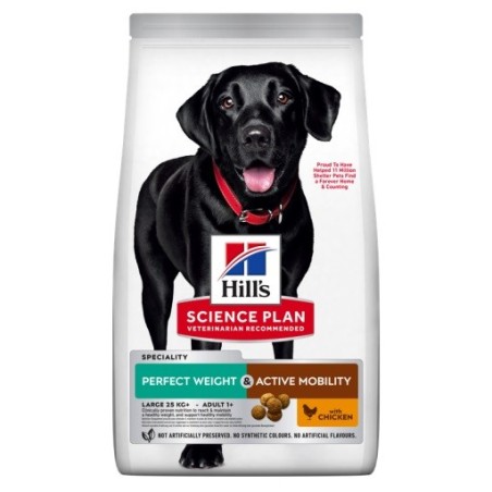 Ração para cão hill´s science plan canine adult perfect weight & active mobility large breed pollo