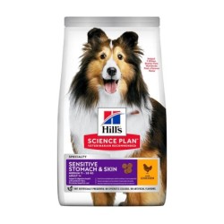 Ração para cão hill´s science plan canine adult sensitive stomach & skin medium pollo