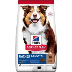 Ração para cão hill´s science plan canine mature adult 7+ medium cordero & arroz