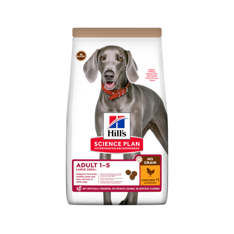Ração para cão hill´s science plan canine adult large breed no grain pollo