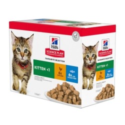 Comida húmida para gato hill´s science plan feline kitten pollo y pescado azul (multipack bolsitas)