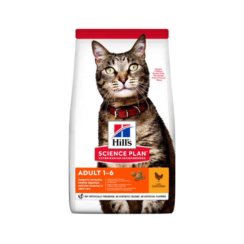 Ração para gato hill´s science plan feline adult pollo