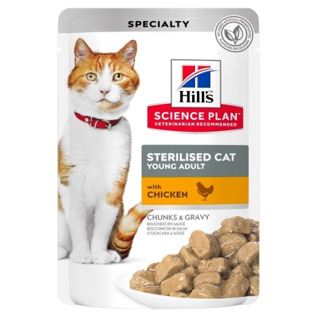 Comida húmida para gato hill´s science plan feline sterilised pollo (bolsita)