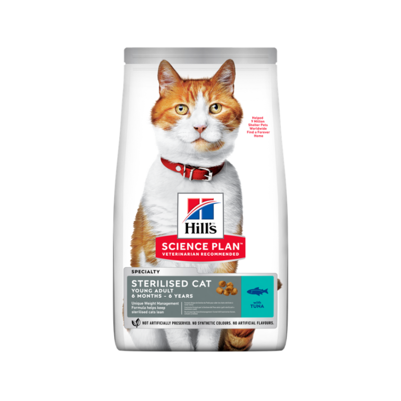 Ração para gato hill´s science plan feline adult sterilised cat atún