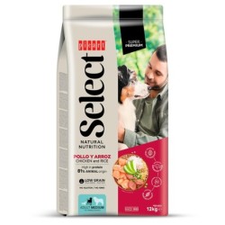 Ração para cão picart select adult medium chicken and rice