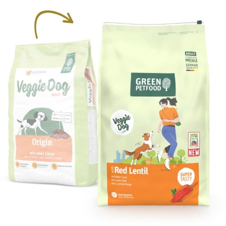 Ração para cão green petfood veggie dog origin