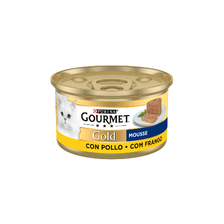 Comida húmida para gato purina gourmet gold mousse de frango | wet (lata)