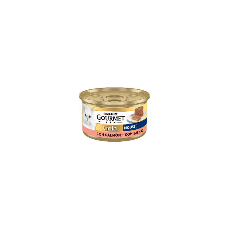 Comida húmida para gato purina gourmet gold mousse de salmão | wet (lata)