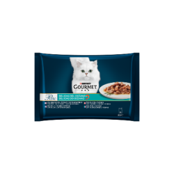 Comida húmida para gato purina gourmet perle finos pedaços delicias do oceano | wet (saqueta)