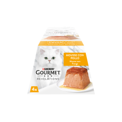 Comida húmida para gato purina gourmet revelations mousse frango e uma cascata de molho