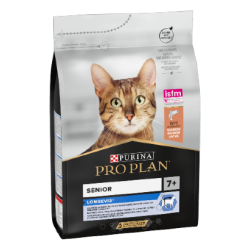 Ração para gato purina pro plan cat longevis original senior adult 7+ salmon