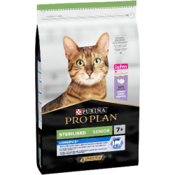 Ração para gato purina pro plan cat longevis sterilised adult 7+ turkey & rice