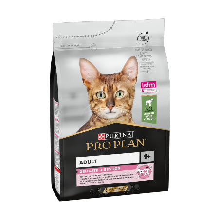 Ração para gato purina pro plan cat optidigest delicate adult lamb