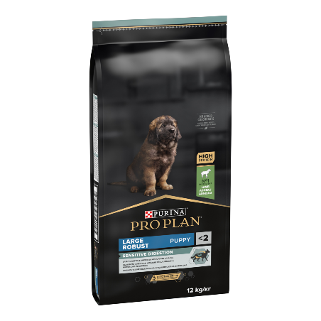 Ração para cão purina pro plan dog large robust puppy sensitive digestion lamb