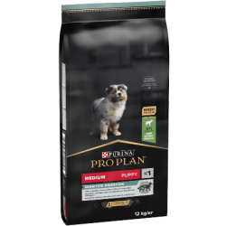 Ração para cão purina pro plan dog medium puppy sensitive digestion lamb