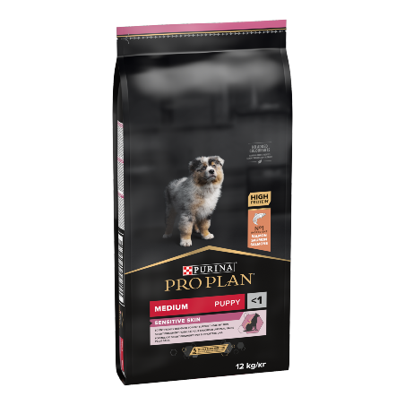Ração para cão purina pro plan dog medium puppy sensitive skin