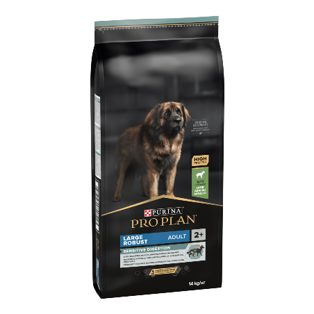 Ração para cão purina pro plan dog optidigest large robust adult sensitive digestion lamb