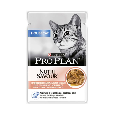 Comida húmida para gato purina pro plan housecat nutrisavour with salmon | wet (saqueta)