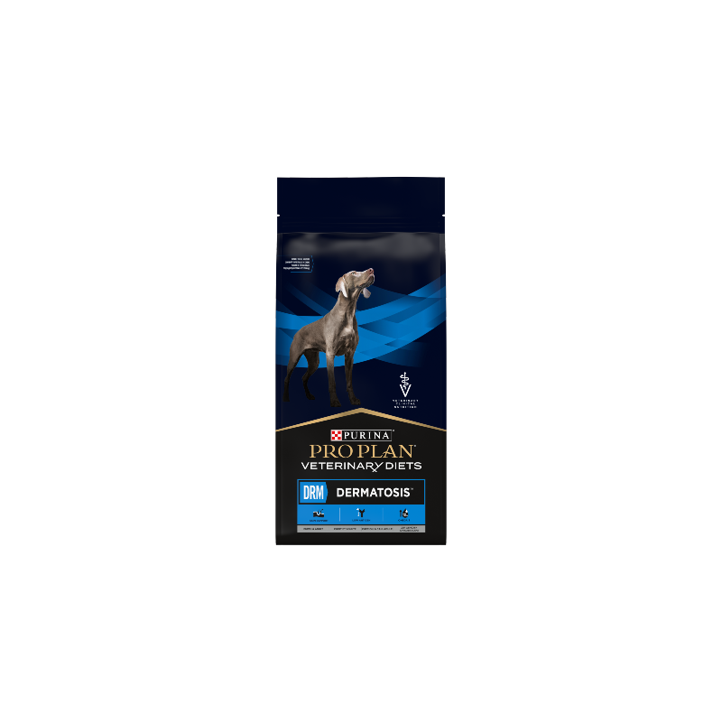 Ração para cão purina pro plan vet diets canine drm - dermatologic management