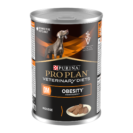 Comida húmida para cão purina pro plan vet diets canine om - obesity management | wet (lata)