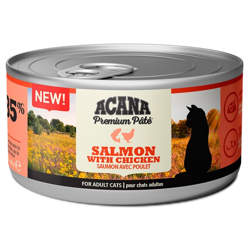 Comida húmida para gato acana cat premium pâté salmon & chicken | wet (lata)