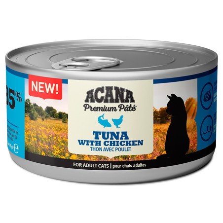 Comida húmida para gato acana cat premium pâté tuna & chicken | wet (lata)