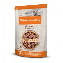 Comida húmida para gato natures variety cat original no grain frango paté | wet (saqueta)