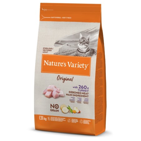 Ração para gato natures variety cat original no grain sterilized peru