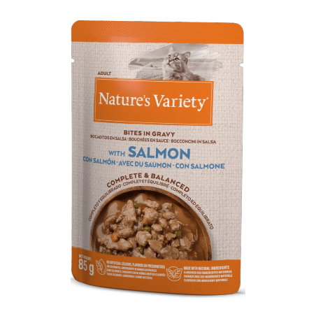 Comida húmida para gato natures variety cat pedaços em molho salmão | wet (saqueta)