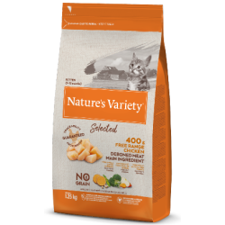 Ração para gato natures variety cat selected no grain kitten frango campo