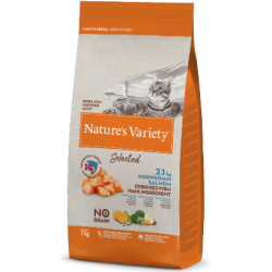 Ração para gato natures variety cat selected no grain sterilized salmão da noruega
