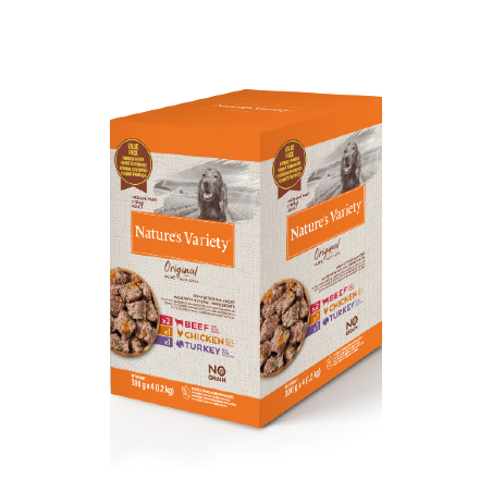 Comida húmida para cão natures variety dog original no grain medium maxi paté multipack | wet (saqueta) | 4 x 300 g