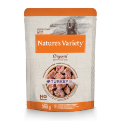 Comida húmida para cão natures variety dog original no grain medium maxi peru paté | wet (saqueta)