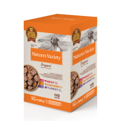 Comida húmida para cão natures variety dog original no grain mini paté multipack | wet (saqueta) | 4 x 150 g