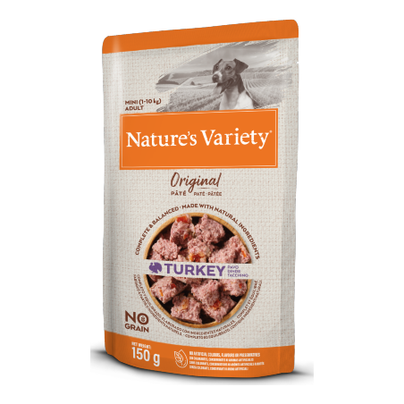 Comida húmida para cão natures variety dog original no grain mini peru paté | wet (saqueta)