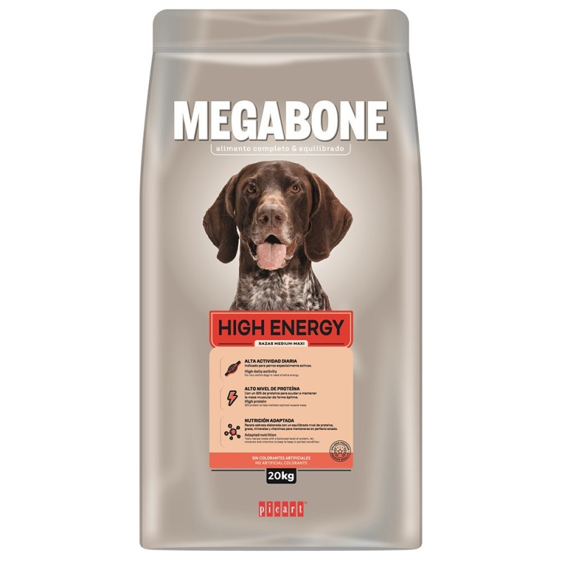 Ração para cão picart megabone high energy