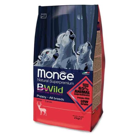 Ração para cão monge bwild low grain - puppy/junior veado