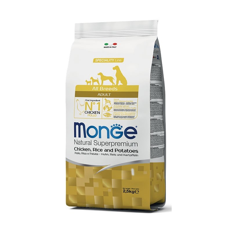 Ração para cão monge all breeds adult - frango,arroz & batatas